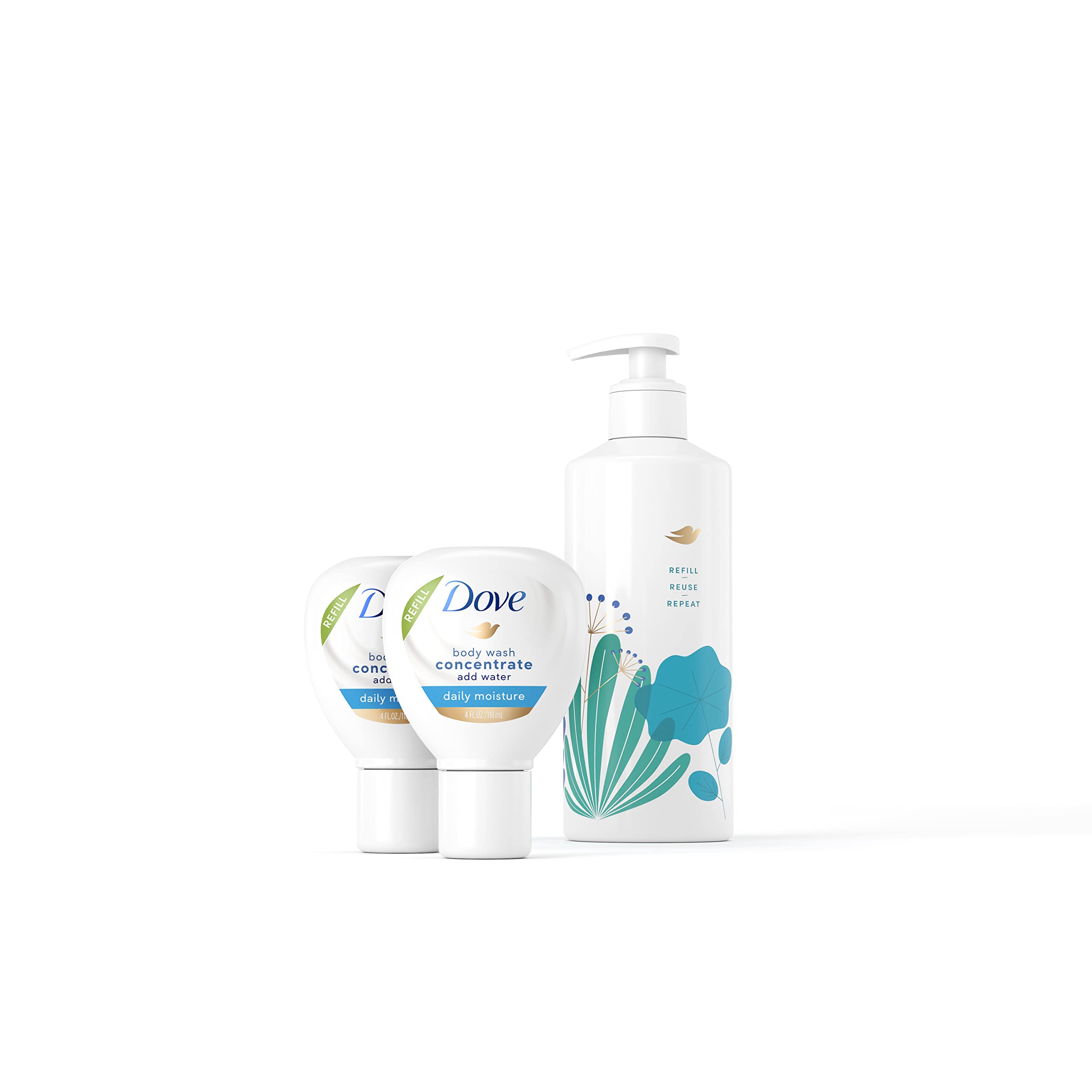 Dove Concentrate Refills 2-pack for easy, mess-free replenishment.