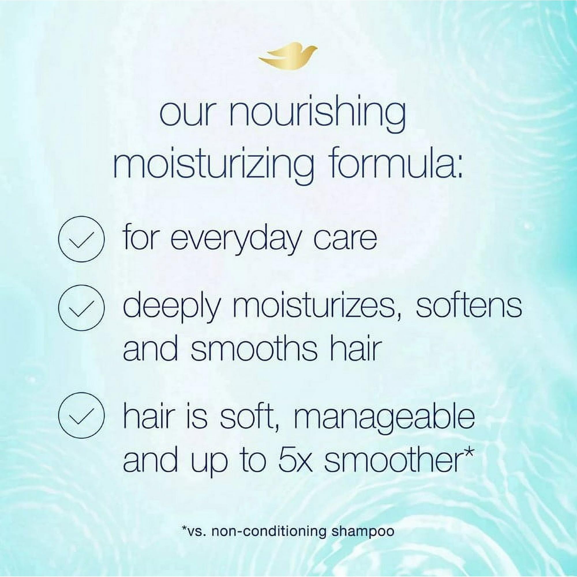 Dove Conditioner texture swatch shows silky-soft results