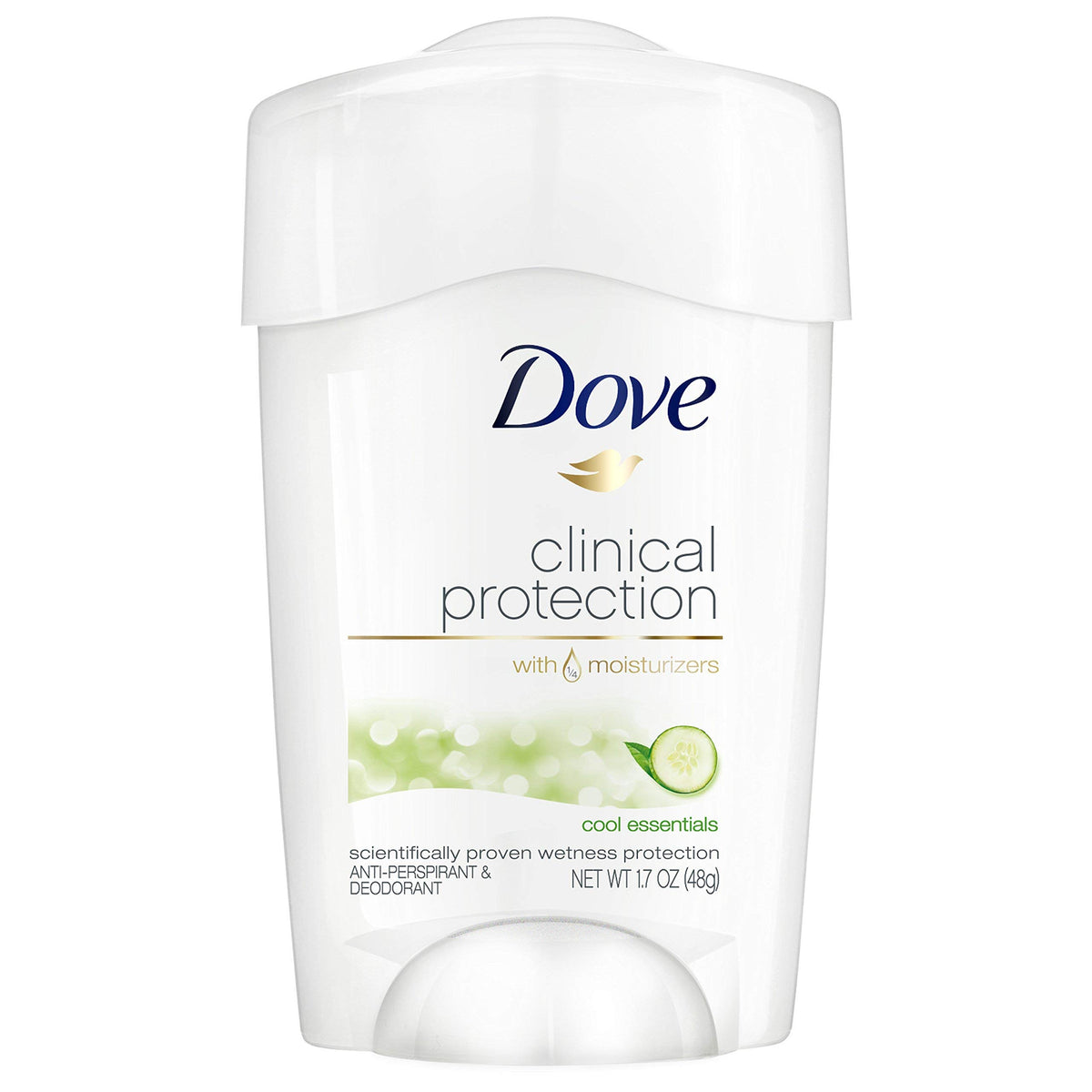 Dove Cool Essentials deodorant with twist-dial applicator provides long-lasting protection for daily wear