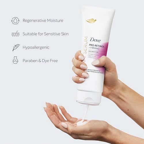 Dove Cream Serum Pro-Retinol daily body-care routine alternative.
