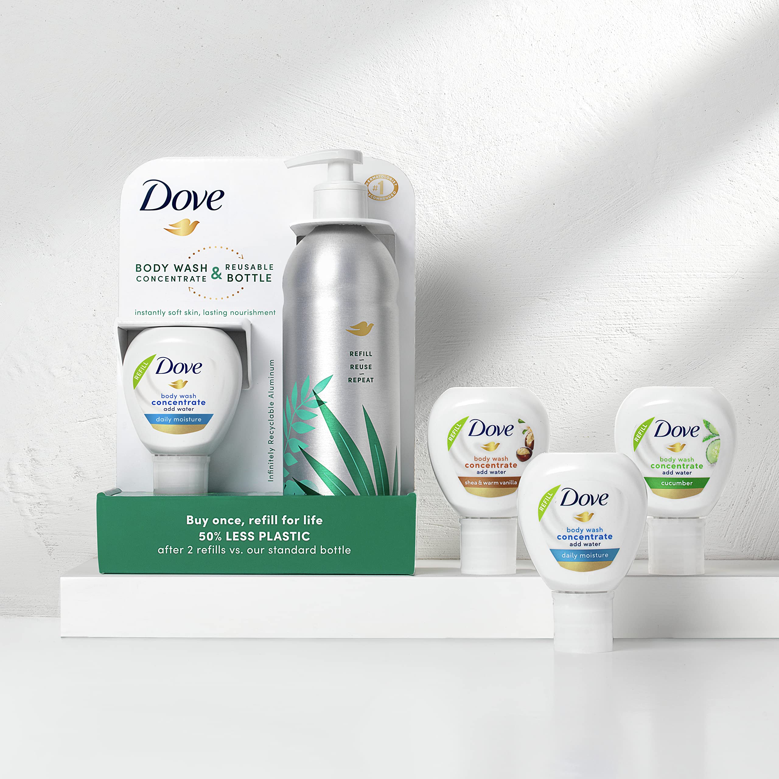 Dove cruelty-free certification logo visible on packaging