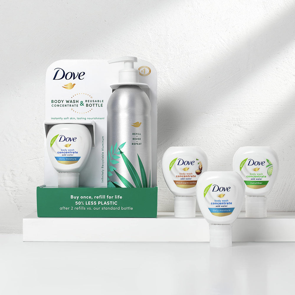 Dove cruelty-free certification logo visible on packaging