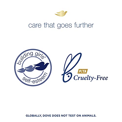 Cruelty-free Dove branding and eco-friendly packaging visible.