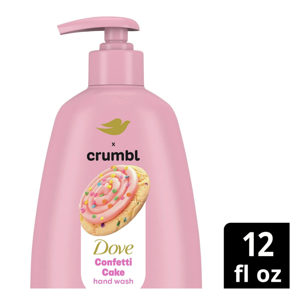 Dove Crumbl Confetti Cake hand wash scent evokes warm cookie notes