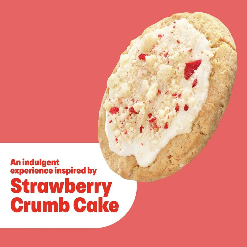 Dove Crumbl Strawberry Crumb Cake scent close-up highlighting strawberry and vanilla notes.