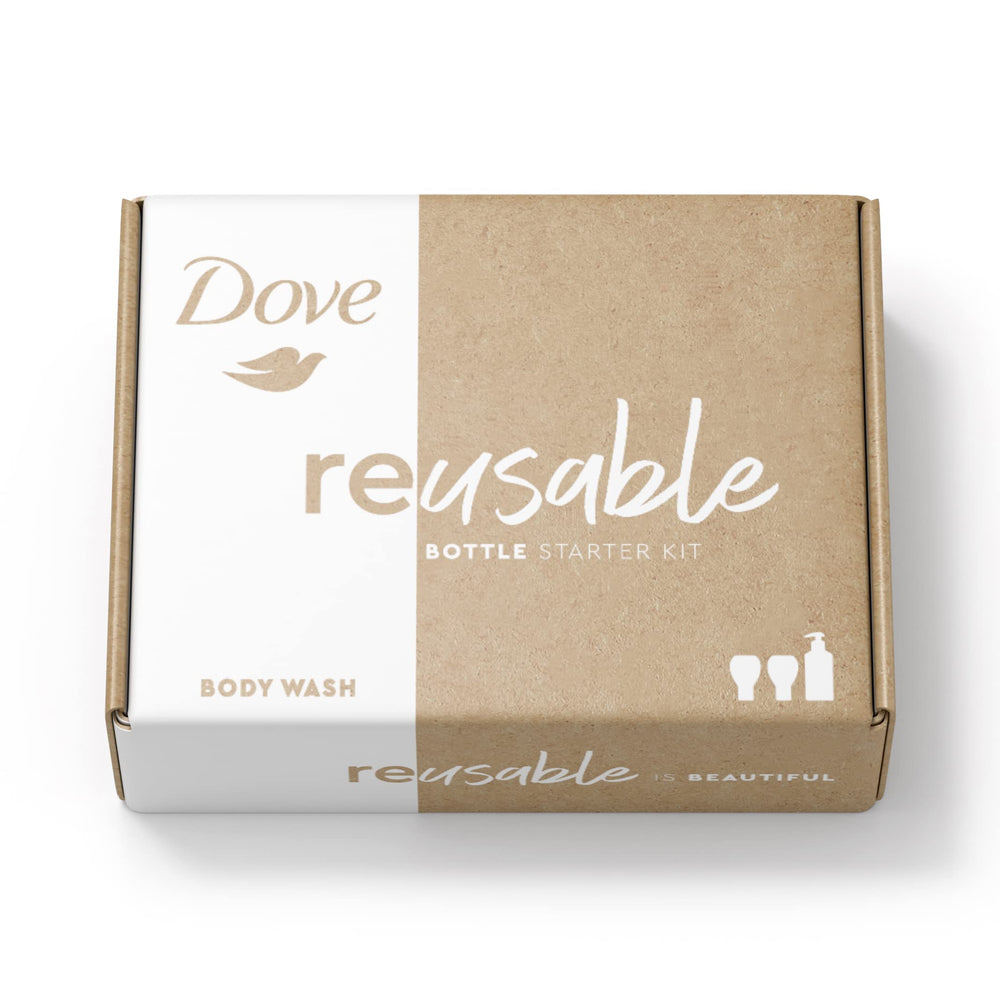 Dove Daily Moisture Body Wash activation by mixing concentrate with water.
