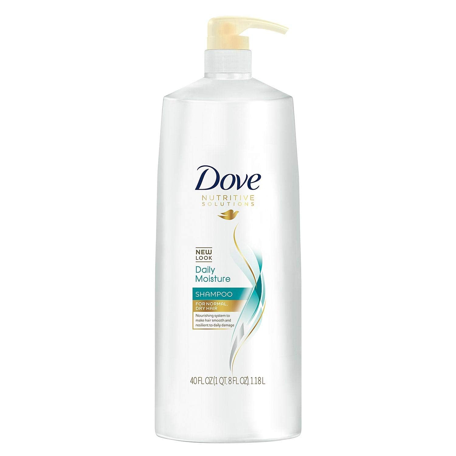 Dove Damage Therapy Daily Moisture shampoo pump bottle for daily hydration and damaged hair care