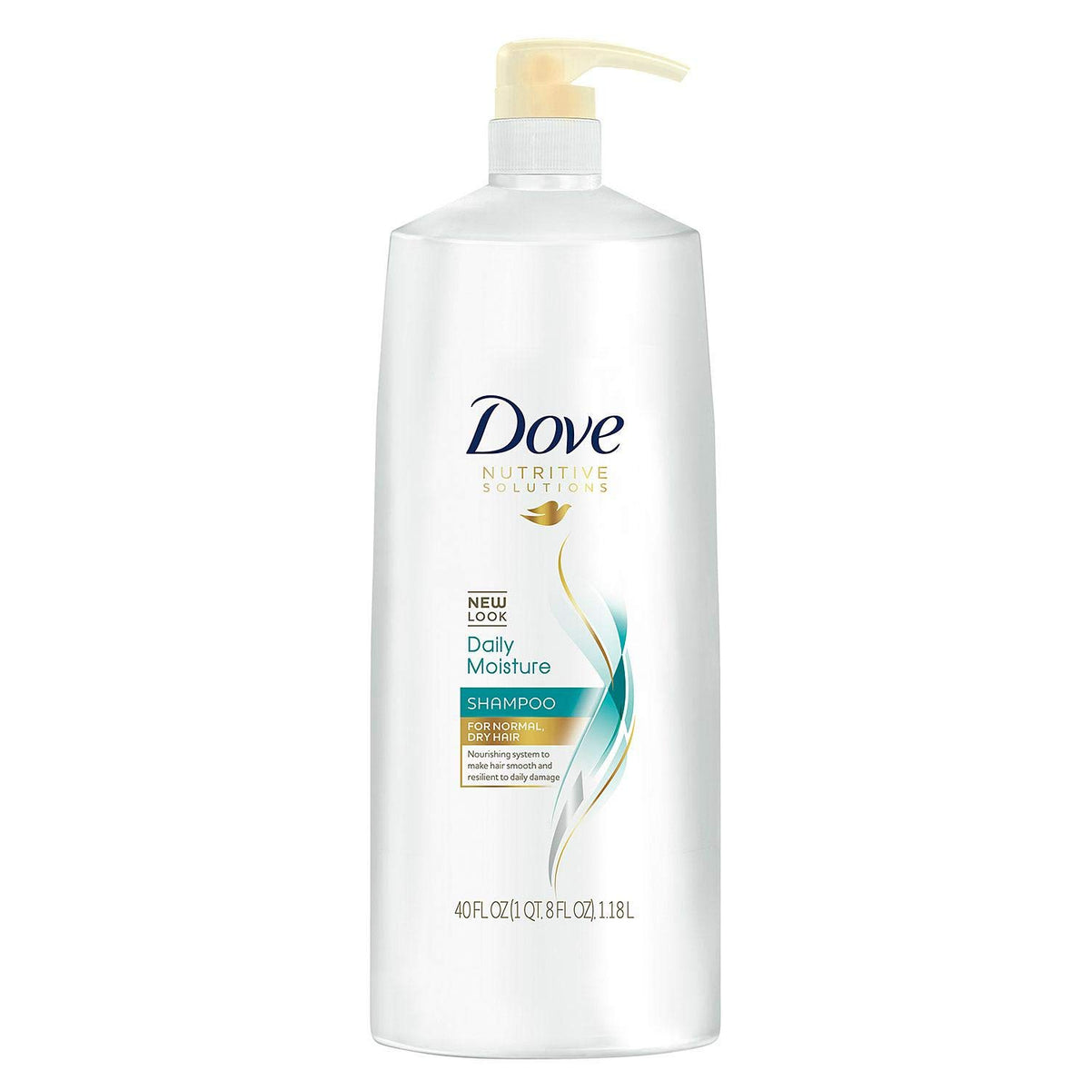 Dove Damage Therapy Daily Moisture shampoo pump bottle for daily hydration and damaged hair care