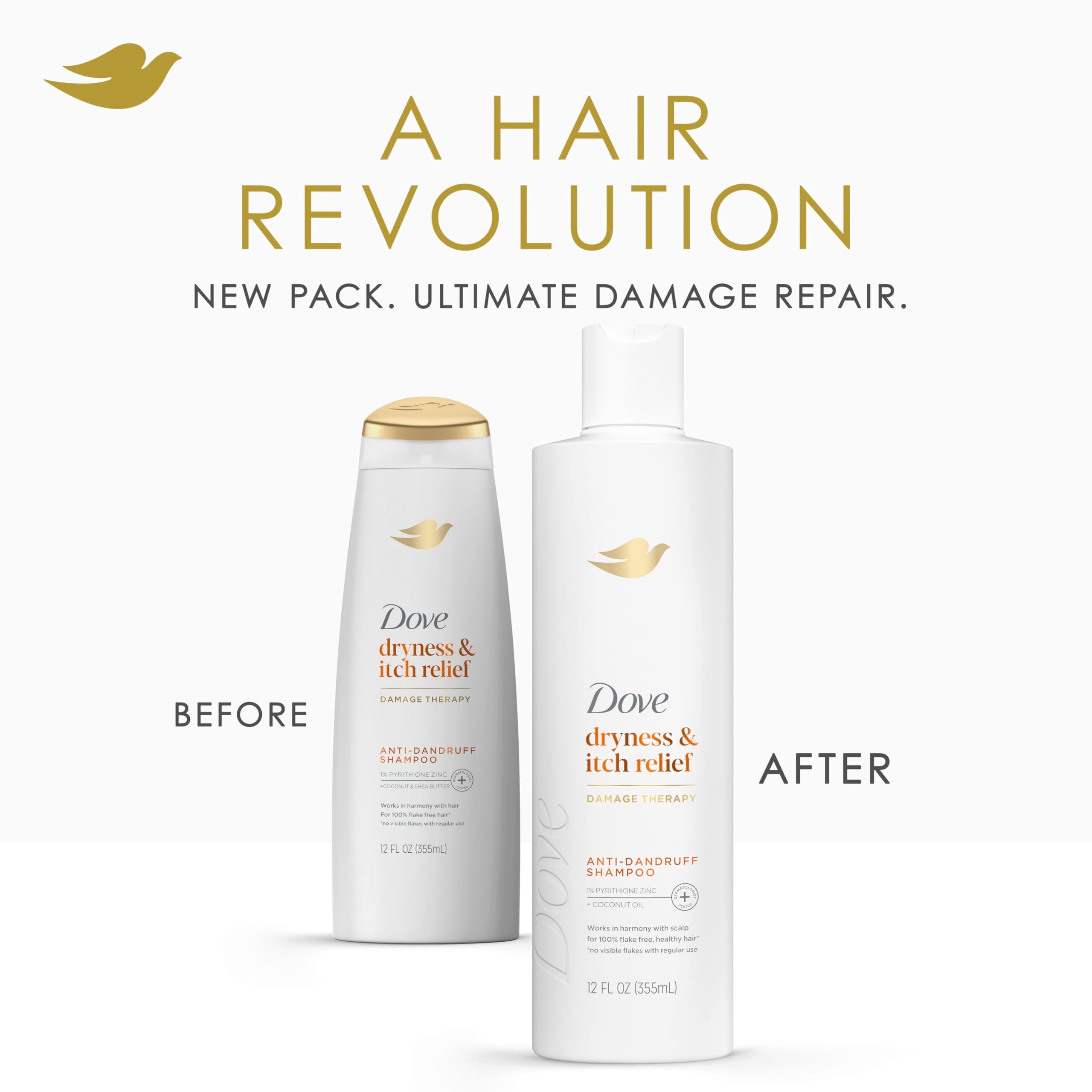 Dove Damage Therapy Derma Shampoo coconut oil image showcases soothing, hydrating care.