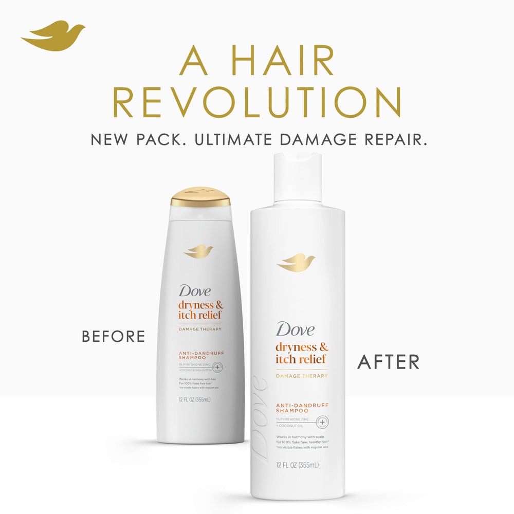 Dove Damage Therapy Derma Shampoo coconut oil image showcases soothing, hydrating care.