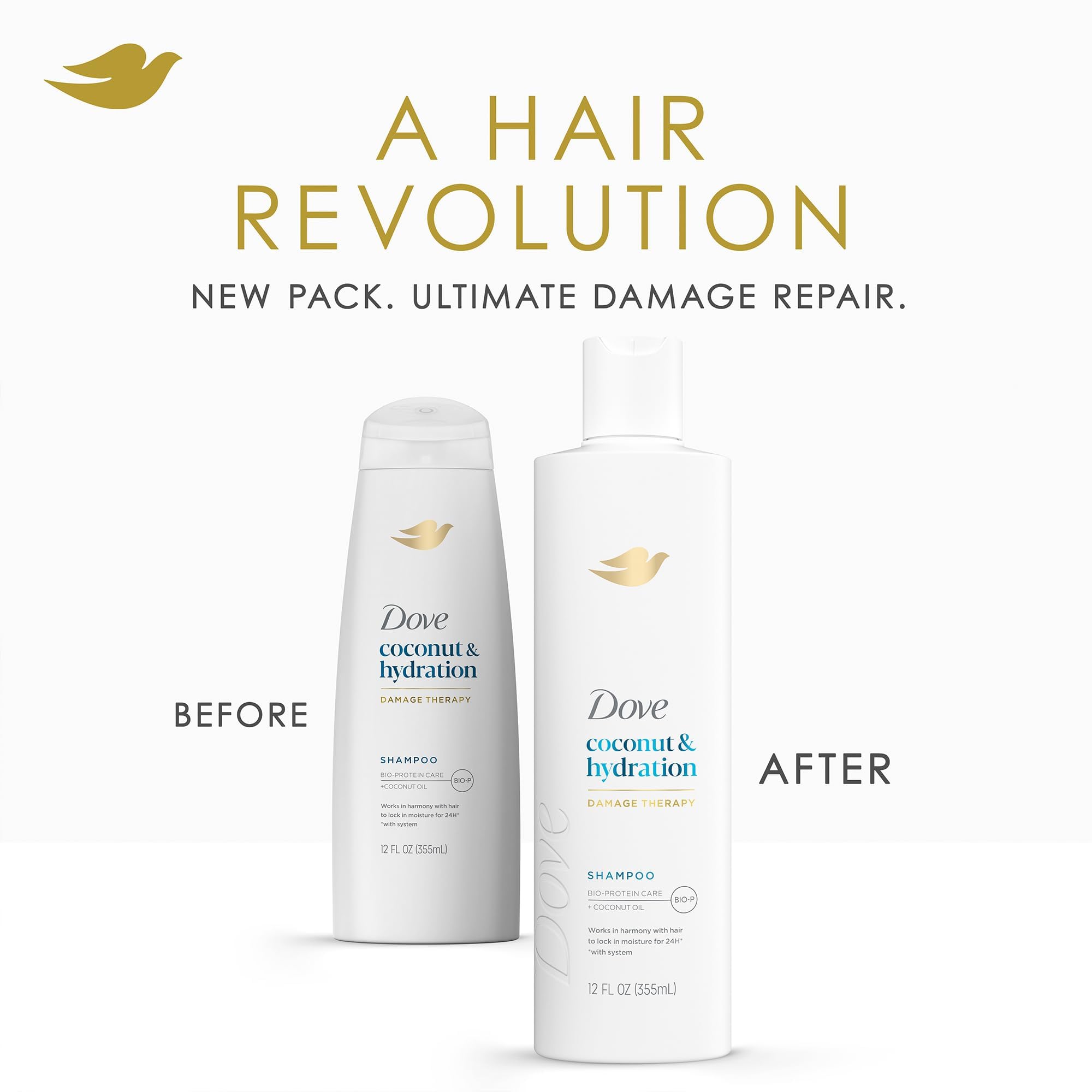 Dove Damage Therapy Shampoo lather on hand ready for cleansing.