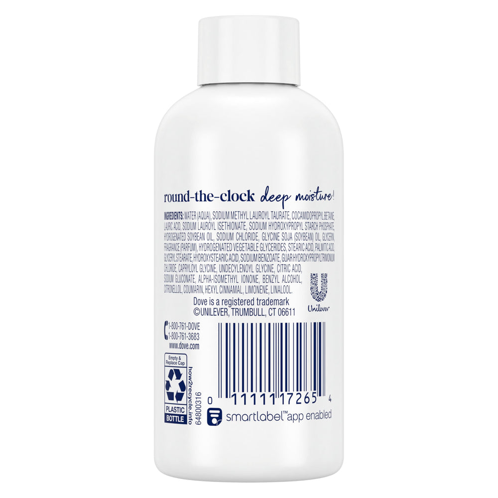 Dove Deep Moisture bottle pour captures creamy lather.
