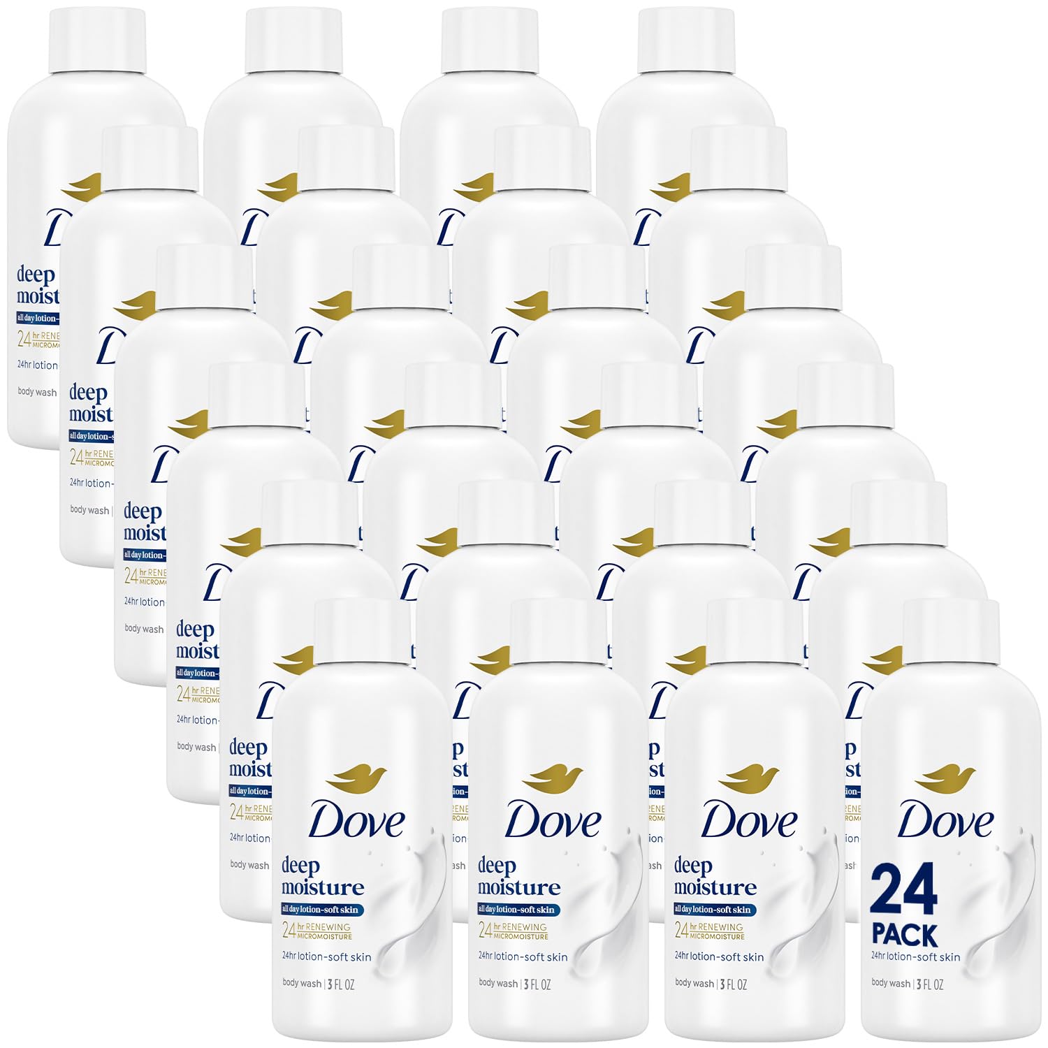 Dove Deep Moisture bottle travel size 3oz for on-the-go hydration