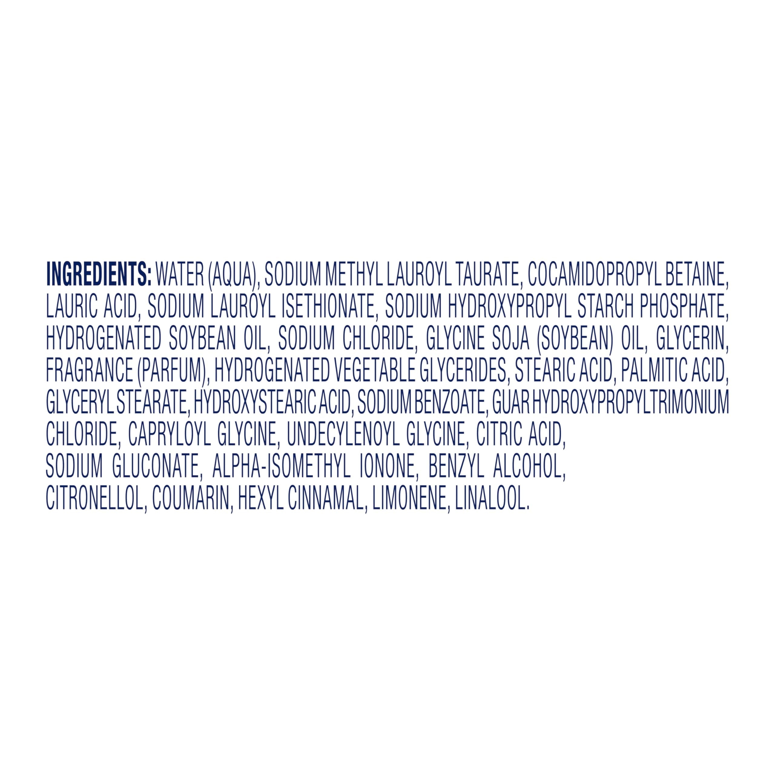 Dove Deep Moisture scent with vanilla and milky musk profile.