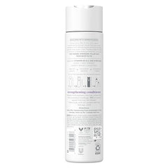 Dove Density Boost conditioner pump closeup for easy, mess-free application.