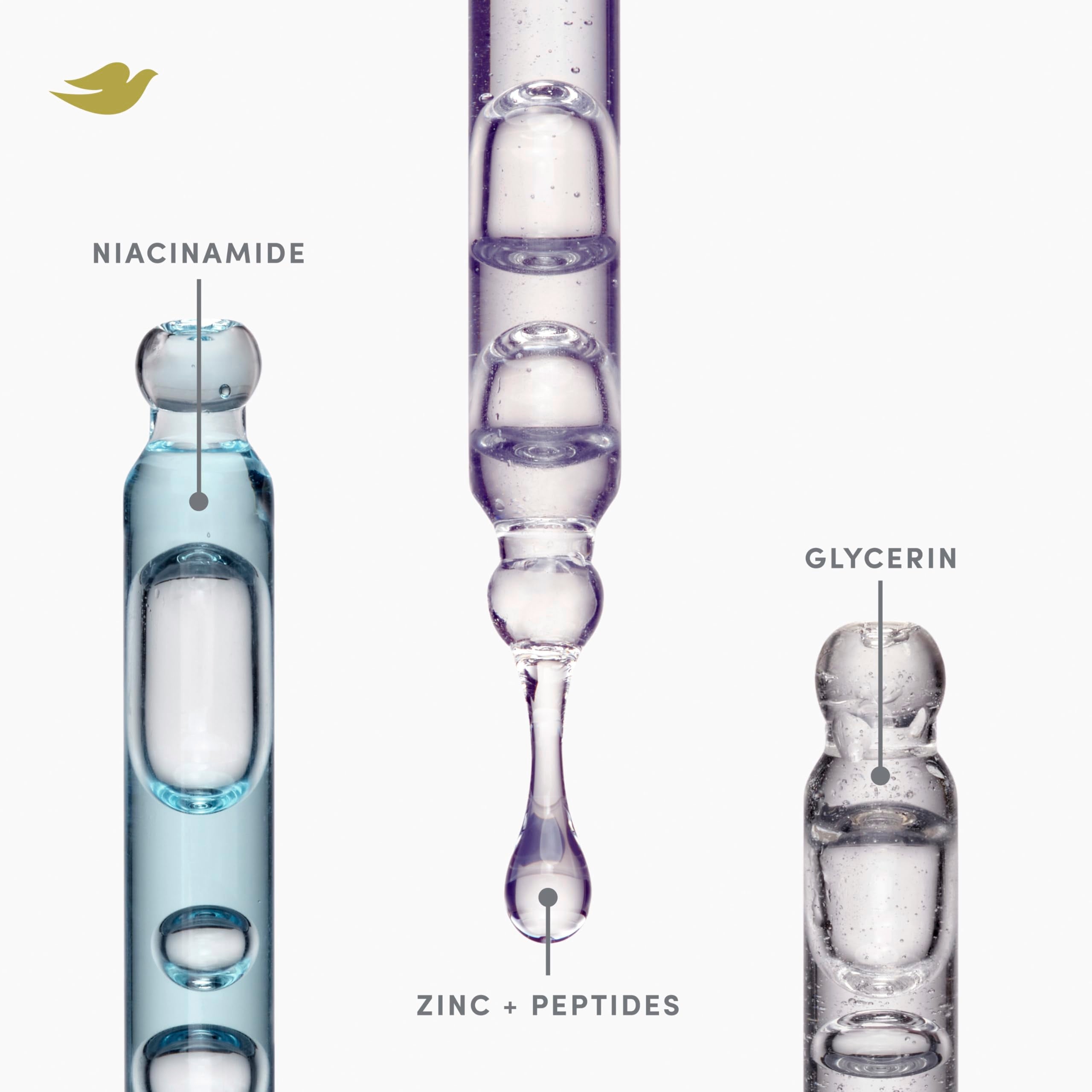 Dove Density Boost density regime display showcases fuller-looking hair benefits.