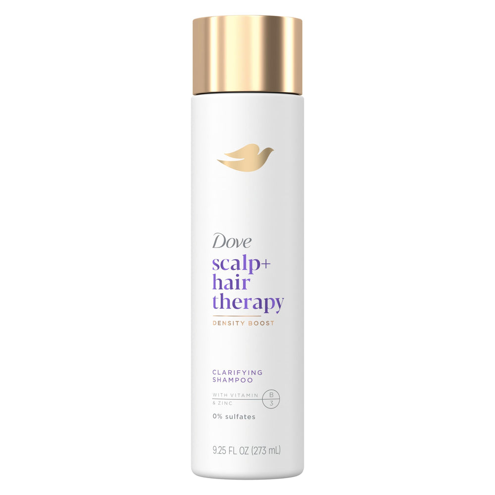 Dove Density Boost Shampoo bottle for gentle cleansing of fine hair.