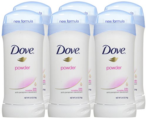 Dove deodorant stick application close-up shows smooth glide.
