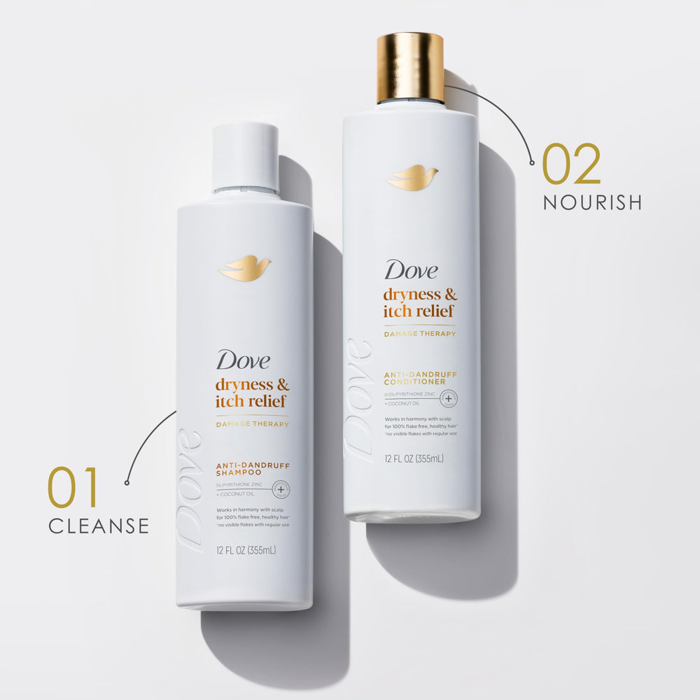 Dove DermaCare anti-dandruff flakes visual with reduced appearance