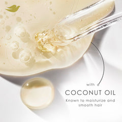 Dove DermaCare conditioner closeup highlights silky, smooth hair potential