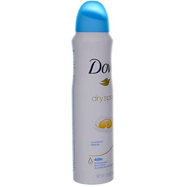 Dove Nourished Beauty dermatologist-tested label close-up reinforces skin-kind protection.