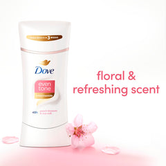 Dove Even Tone peach blossom scent adds a refreshing daily fragrance.