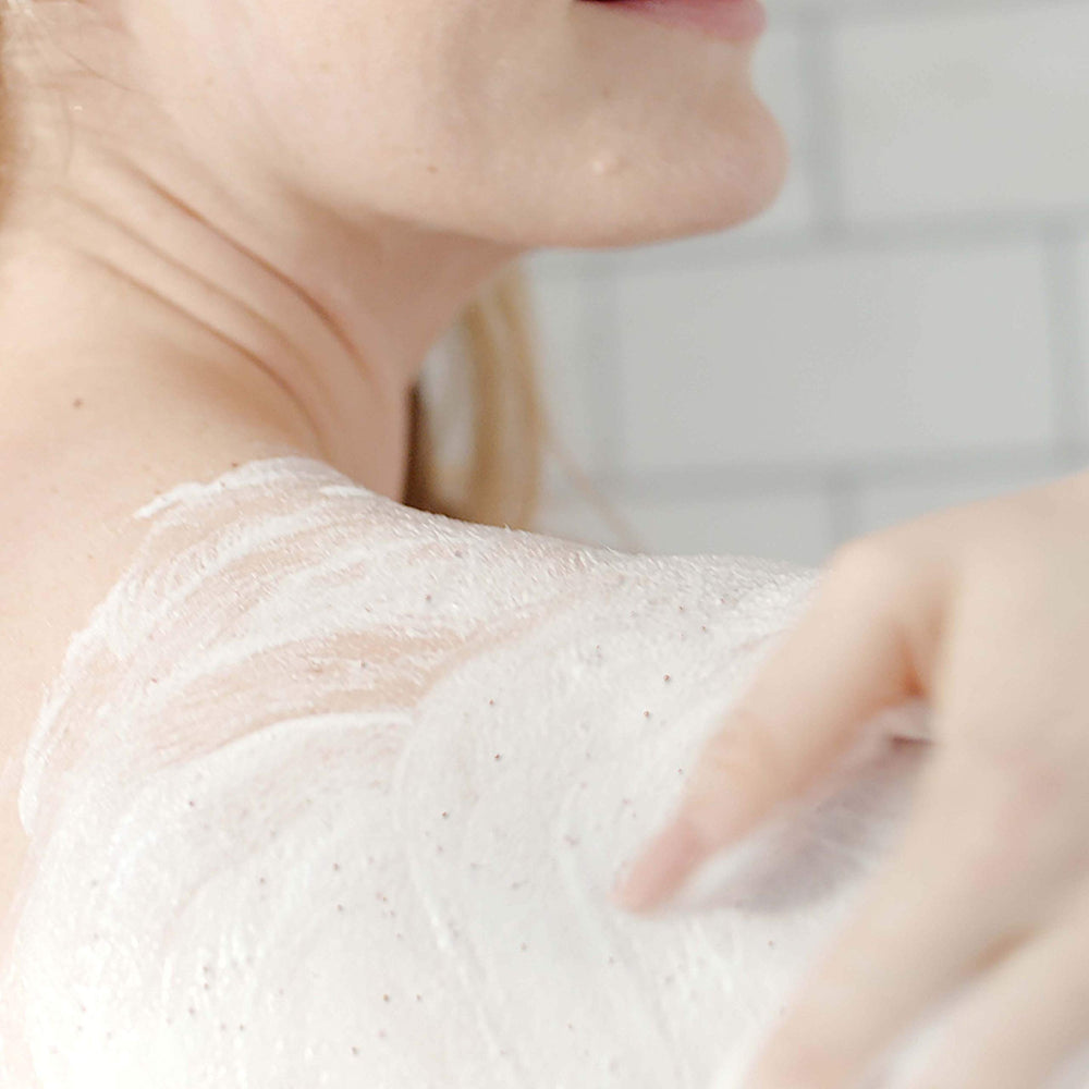 Dove Exfoliating Polish helps prep skin for shaving.