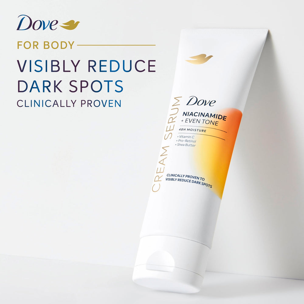 Dove Fast-absorbing serum swatch demonstrating quick penetration