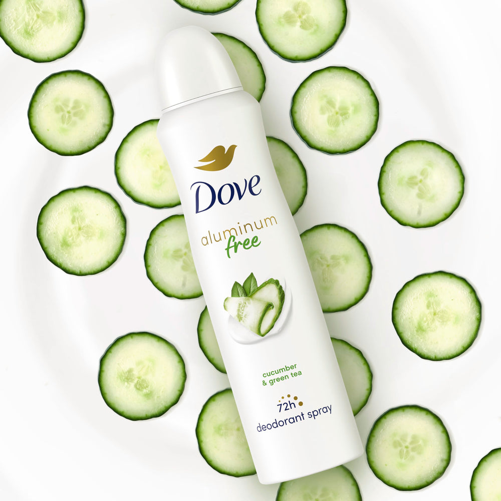 Dove deodorant spray fast-drying texture on skin