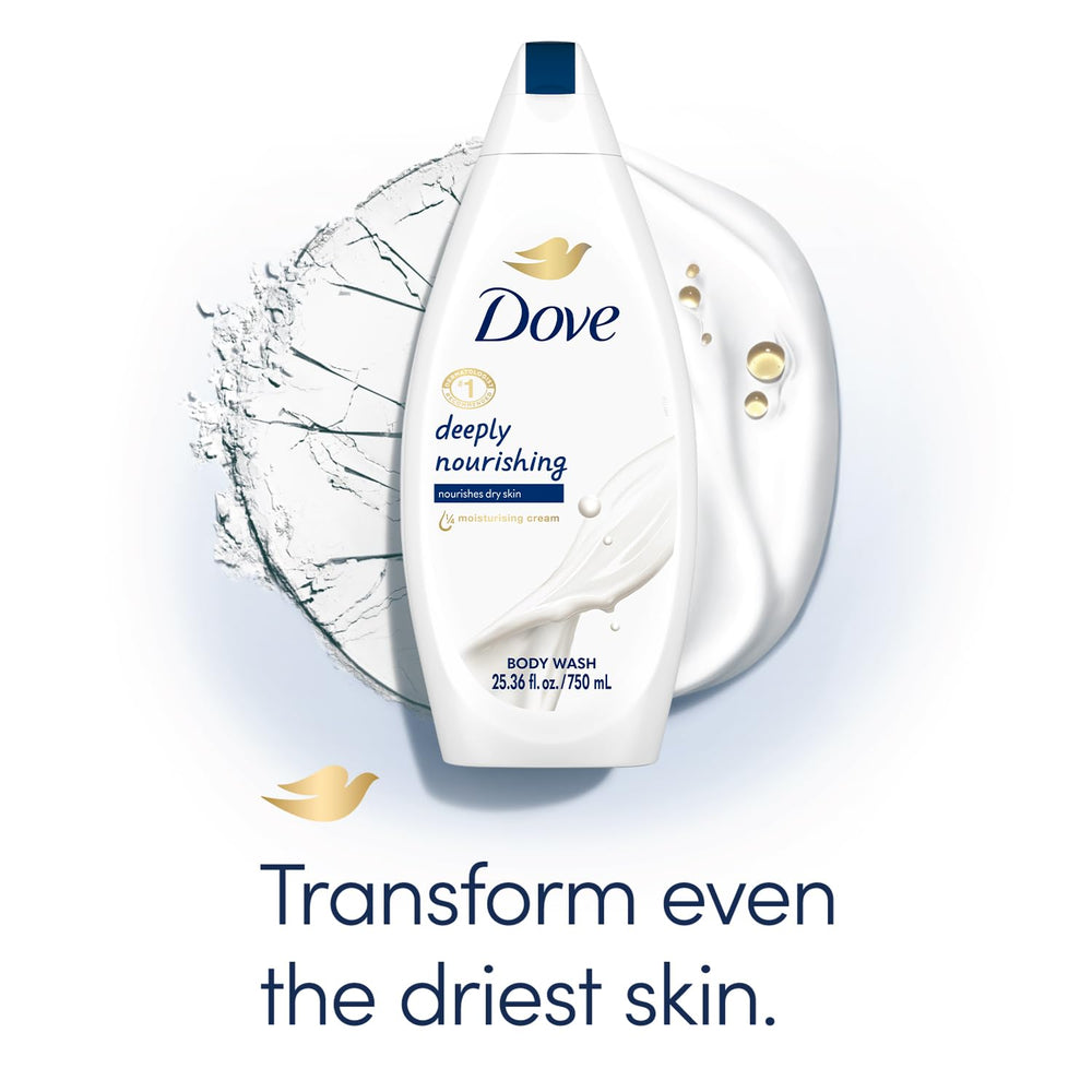 Dove foam lather on skin demonstrates gentle cleansing and hydration.