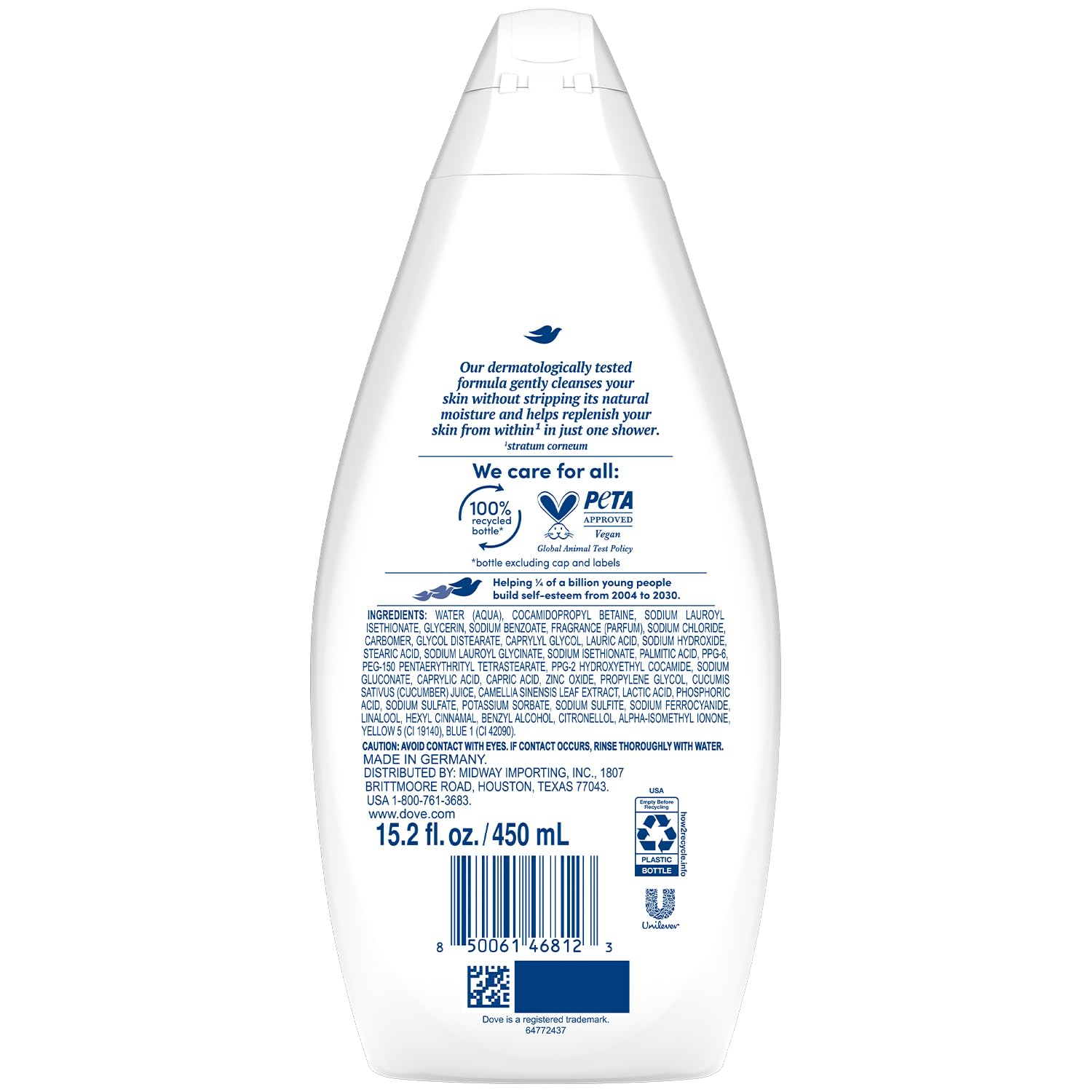 Dove Fresh Care rich-lather hand wash demonstrates moisturizing comfort.