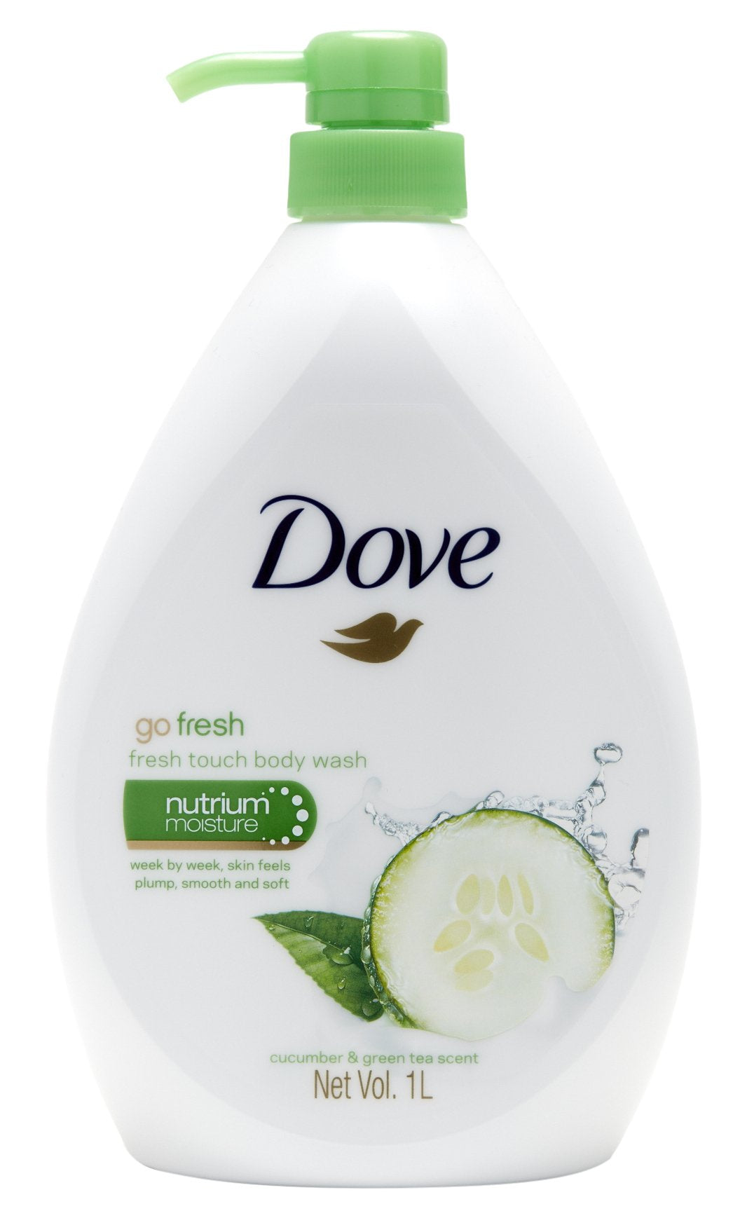 Dove Go Fresh bottle pour delivers a refreshing cleanse for daily mornings.