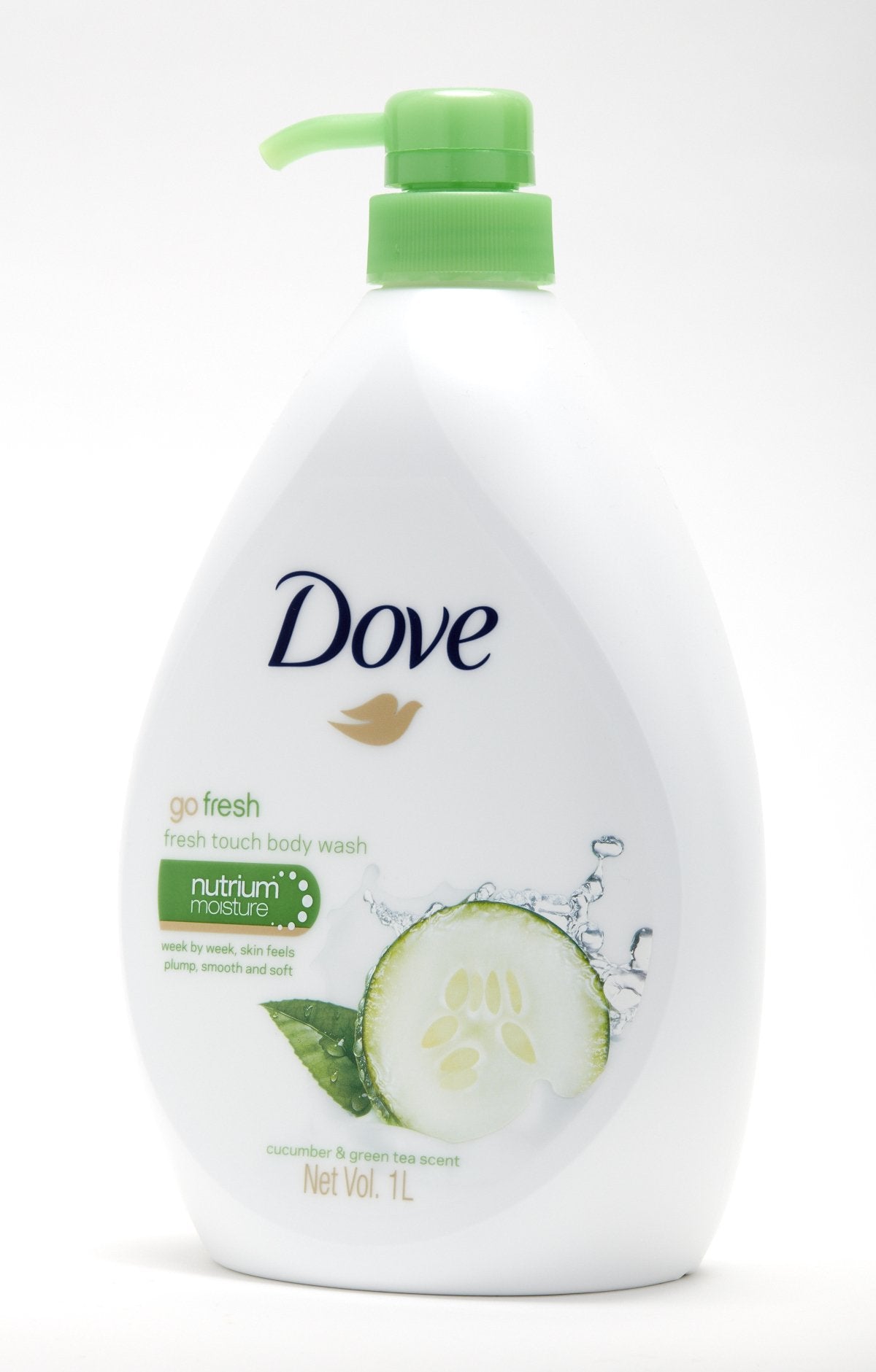 Dove Go Fresh morning routine shot suggests spa-like refreshment at home.