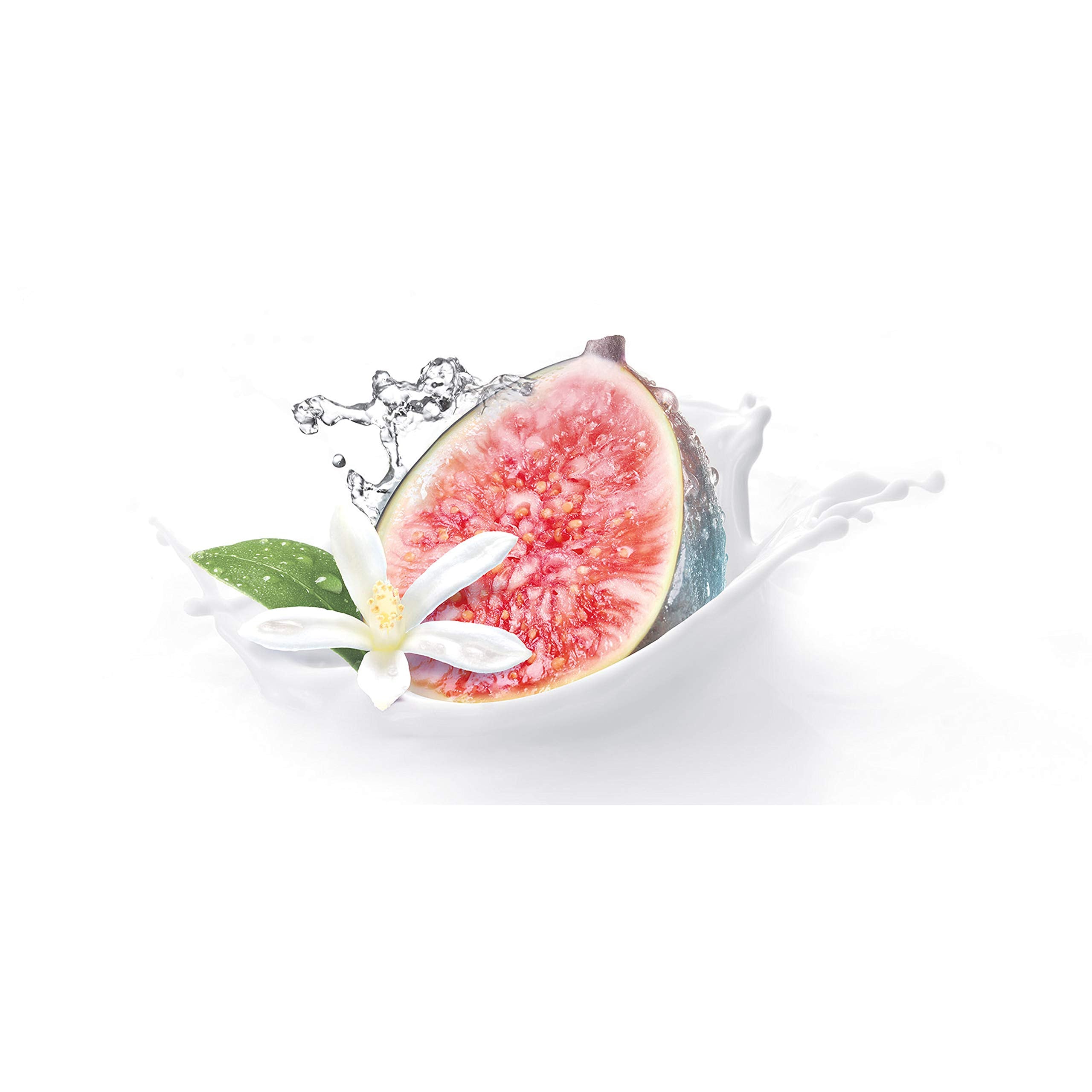 Fragrance close-up highlighting blue fig and orange blossom notes