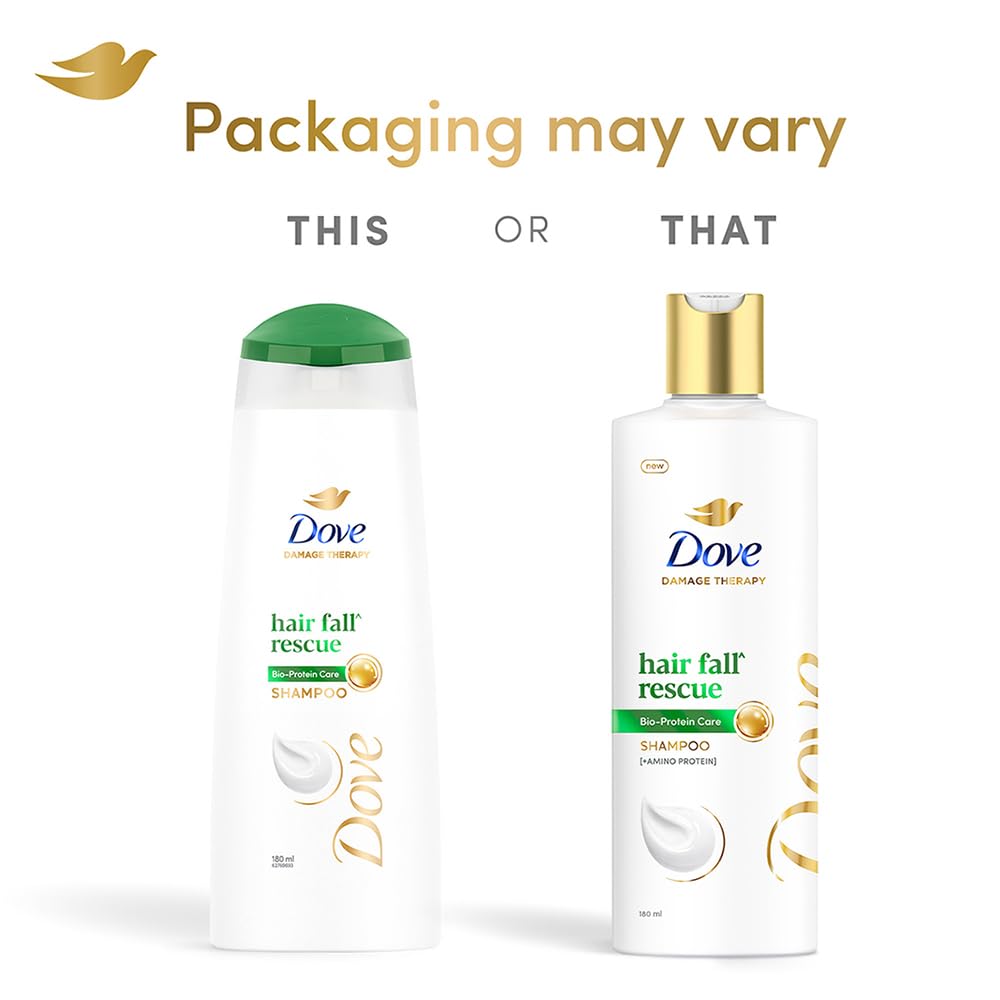 Dove Hair Fall Rescue Shampoo lather forming on hair.