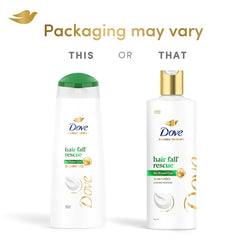 Dove Hair Fall Rescue Shampoo lather forming on hair.