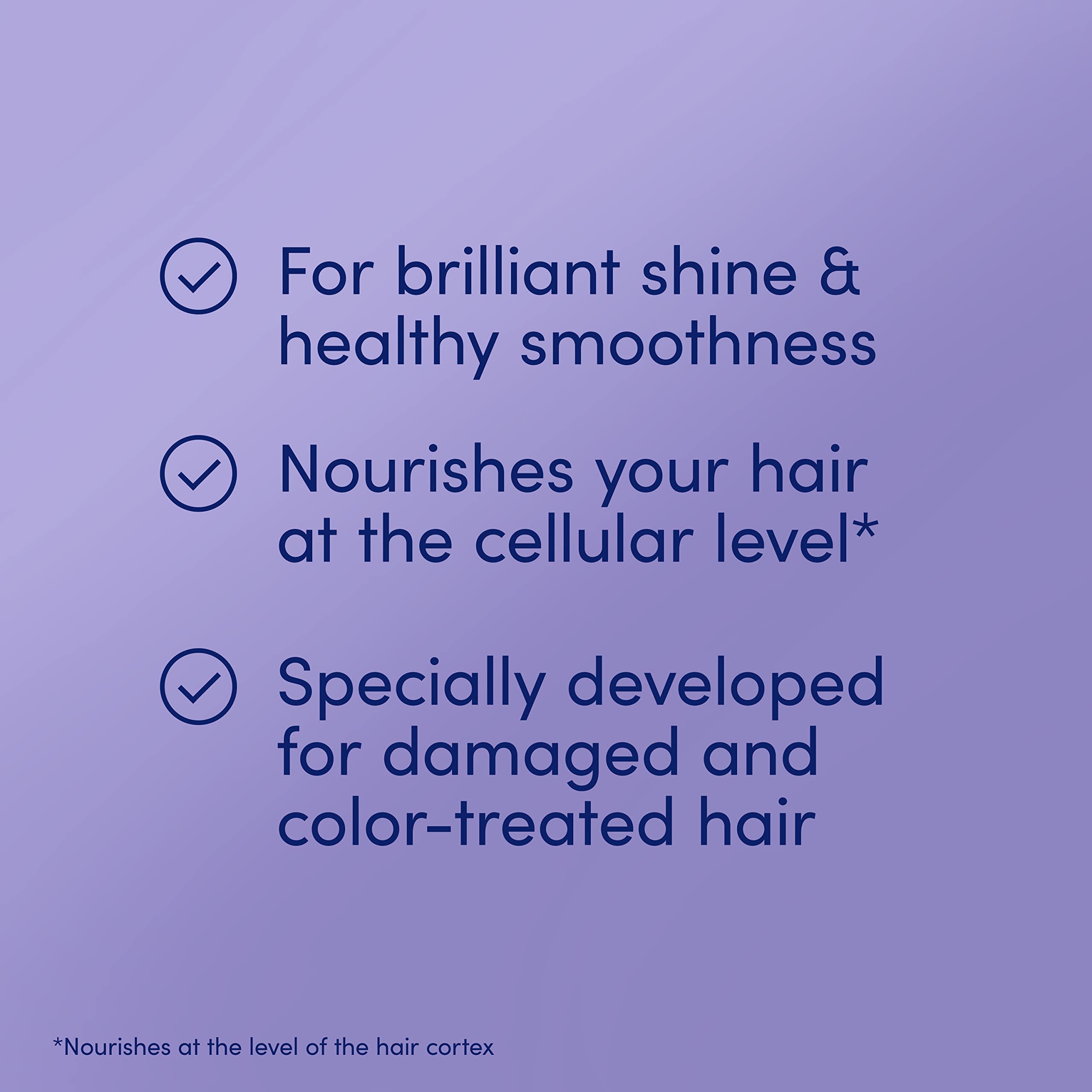 Color-treated hair framed by Dove Brilliant Gloss & Repair serum