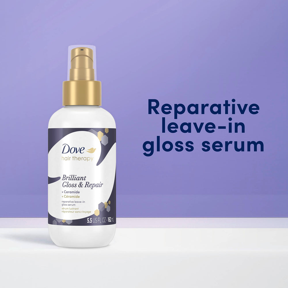 Two-pump dispensing of Dove serum ready for even distribution
