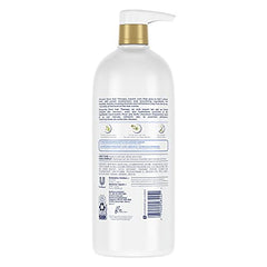 Close-up of soft, nourished strands after using Dove Hydration Spa shampoo.