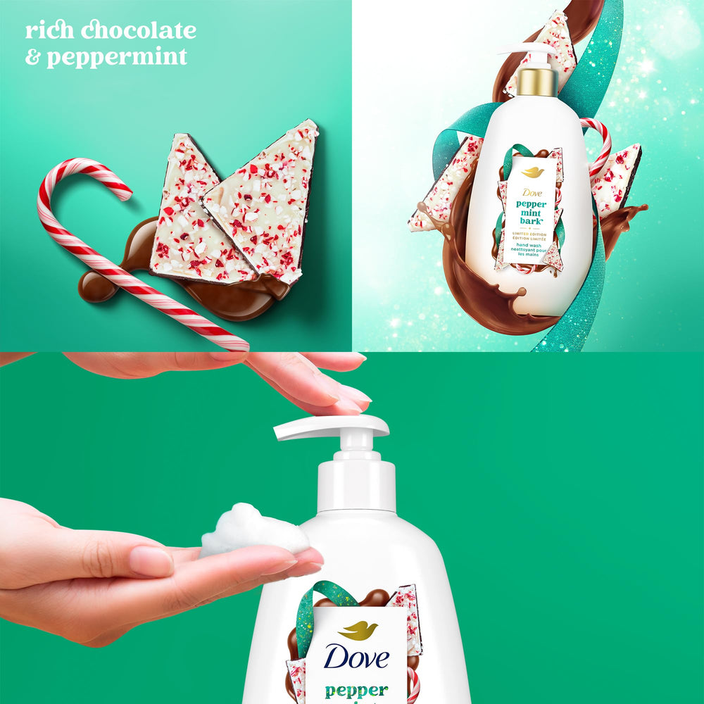 Close-up of festive Dove Holiday Treats packaging for gifting.