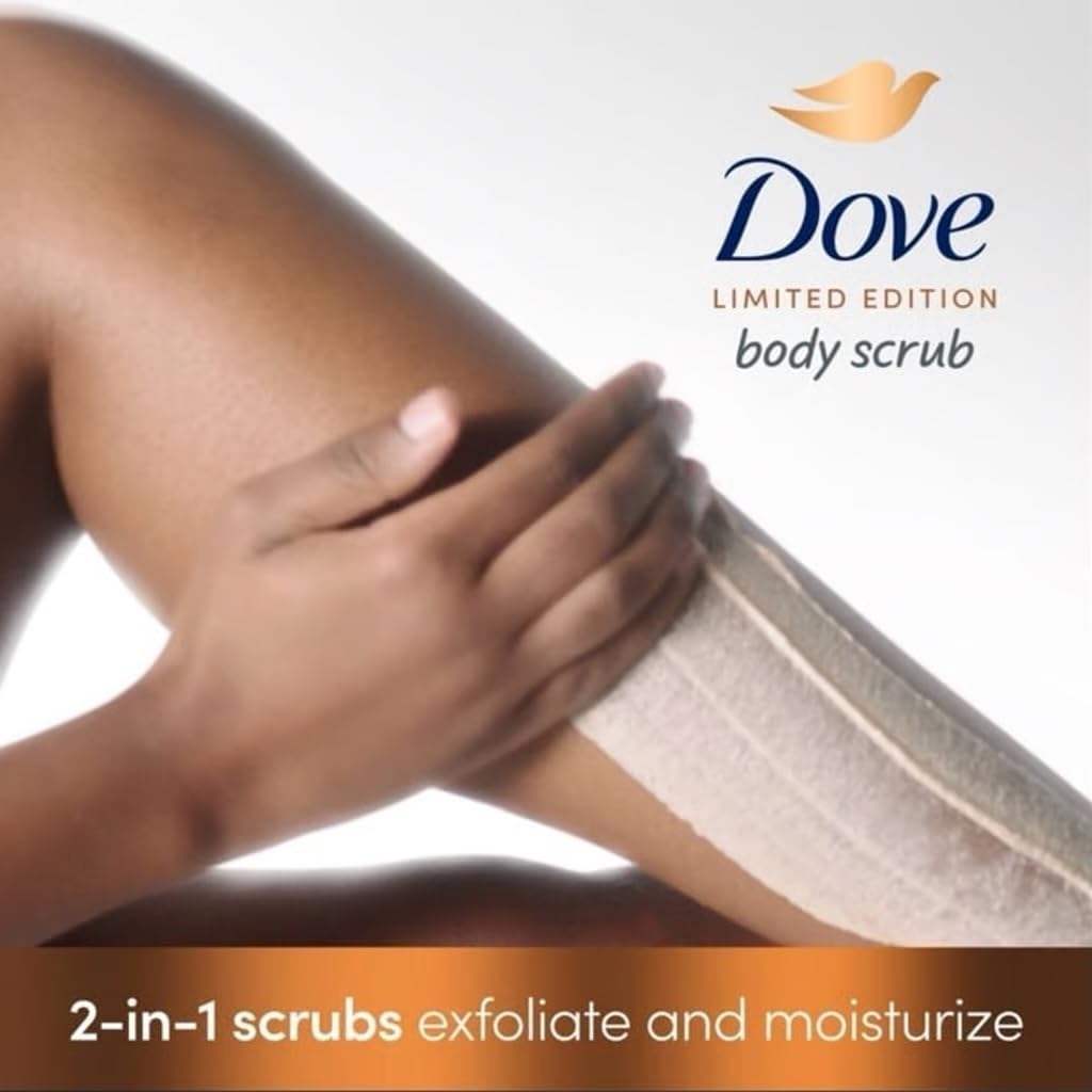 Dove Hot Cocoa Scrub triple-pack on display for limited edition