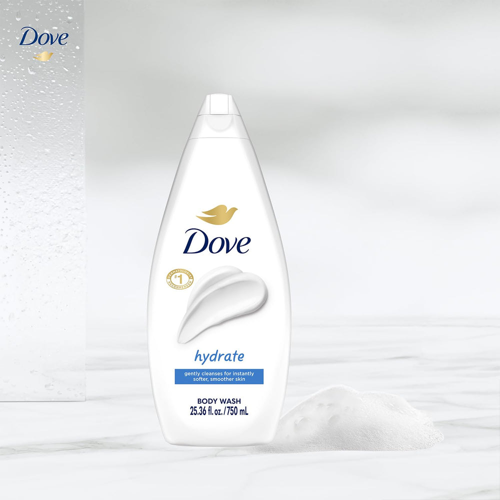 Dove Hydrate moisturized skin close-up, highlighting smooth, soft results
