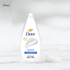Dove Hydrate moisturized skin close-up, highlighting smooth, soft results