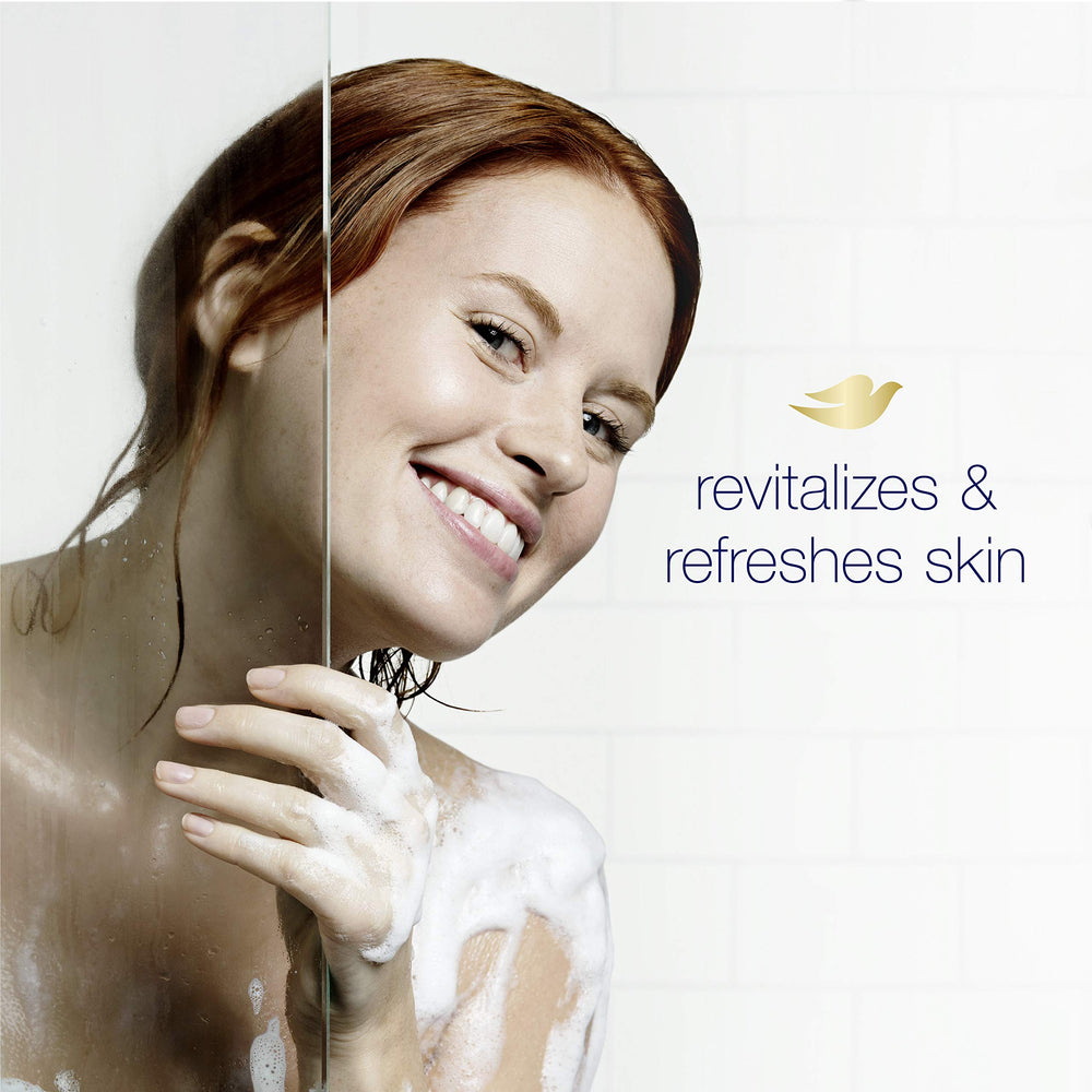 Dove hypoallergenic non-drying formula bottle promotes skin comfort.