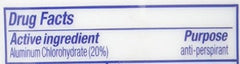Dove Invisible Solid Fresh label detail highlights the scented freshness.