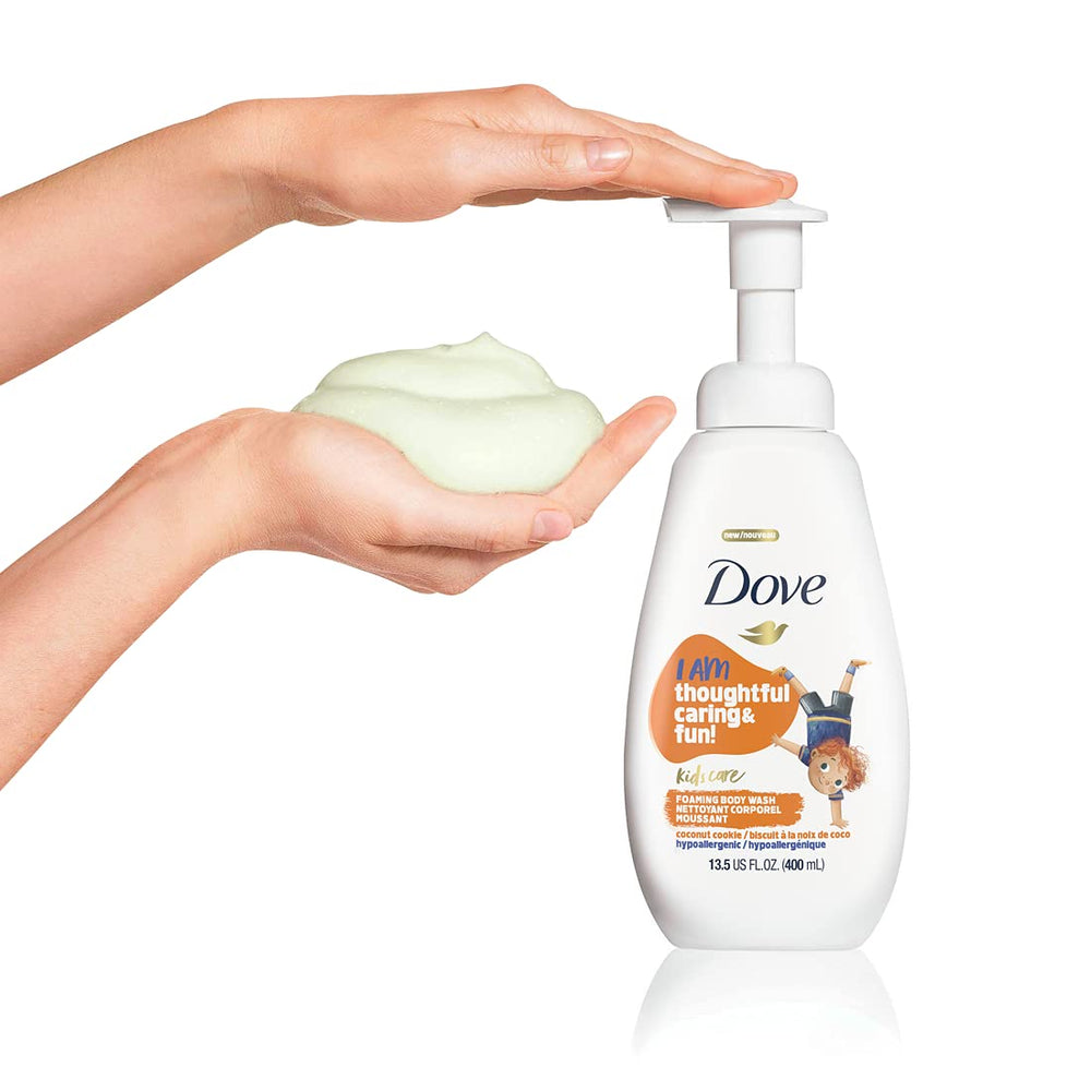 Dove Kids Care foaming wash offers tear-free, gentle cleansing for kids