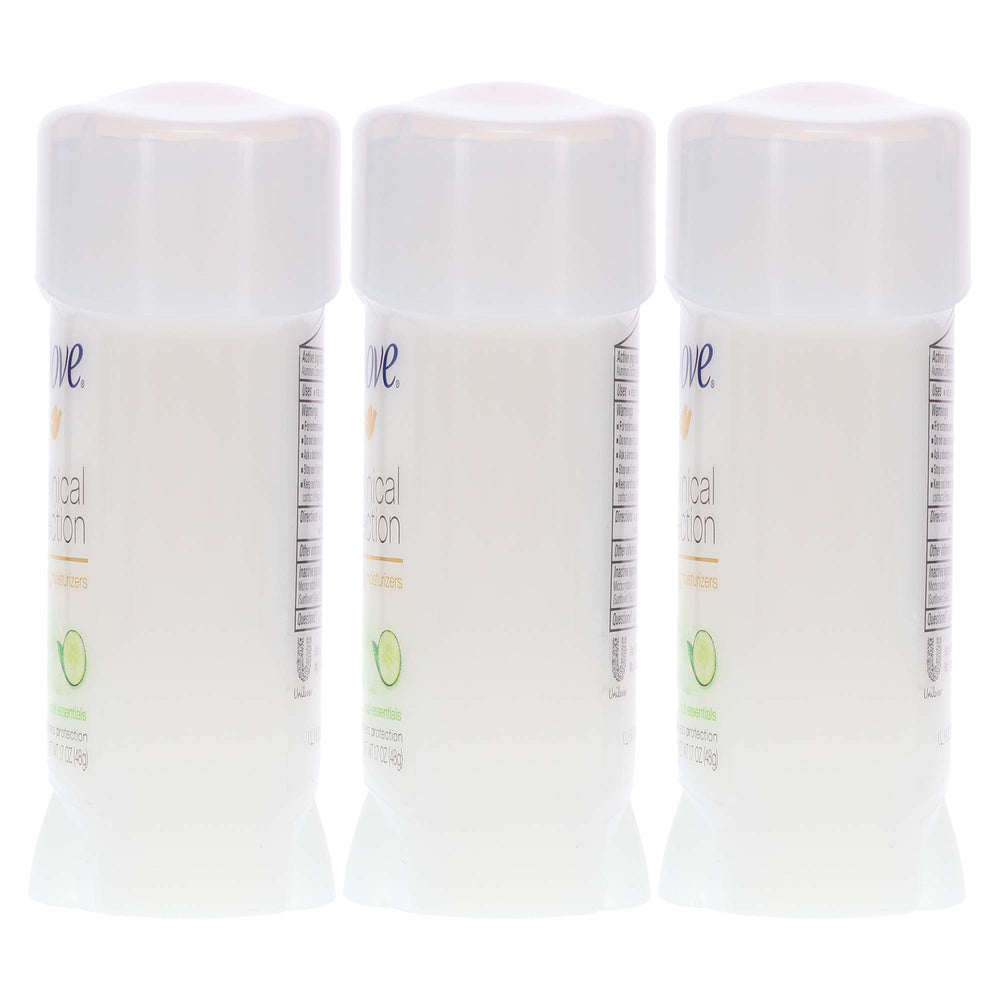 Dove logo on packaging signals dermatologist-endorsed protection for sensitive skin.