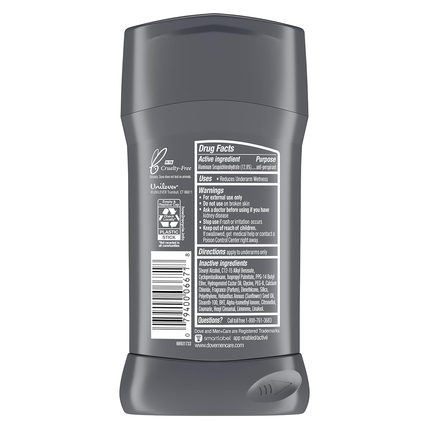 Dove Men+Care 48-hour protection image illustrating strong sweat and odor defense