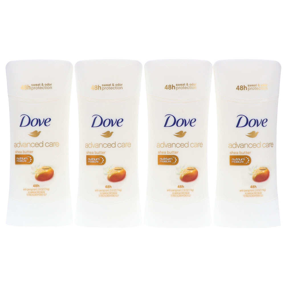 Dove Men+Care Advanced Care Shea Butter antiperspirant stick offers long-lasting protection.