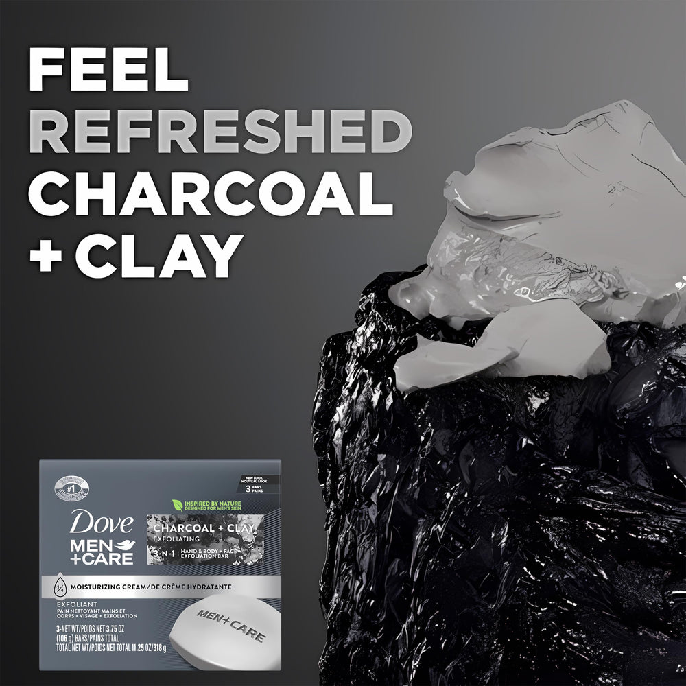 Dove Men Care Charcoal Clay bar after-workout cleansing